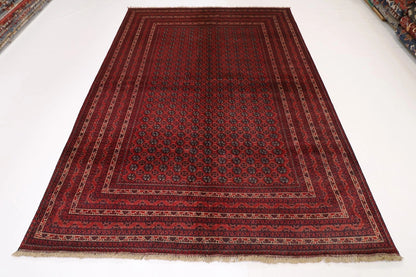 204 x 292 cm | Bokhara Afghan Tribal Hand Knotted Carpet