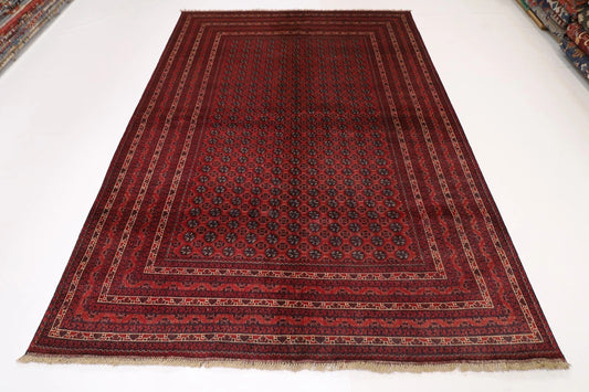 204 x 292 cm | Bokhara Afghan Tribal Hand Knotted Carpet