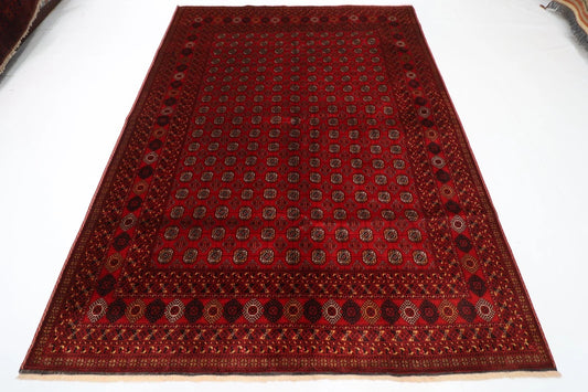 207 x 274 cm | Fine Mori Bokhara Afghan Tribal Hand Knotted Carpet