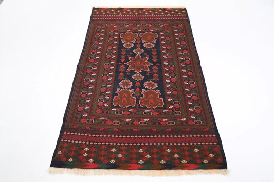 118 x 190 cm | Flat Weave Afghan Tribal Hand Knotted Veg Dye Wool carpet