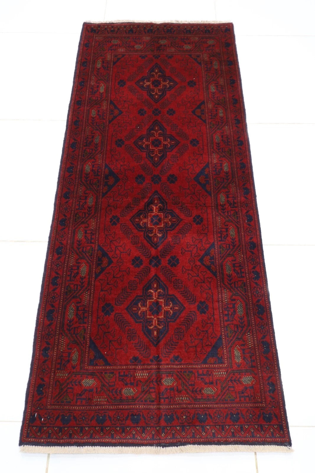 80 x 196 cm | Khal Mohammadi Afghan Tribal Hand Knotted Wool Runner