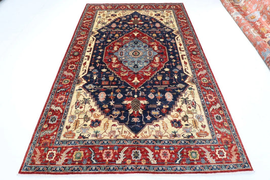 202 x 294 cm | Serapi Afghan Tribal Hand Knotted Carpet