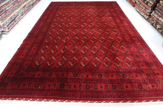 301 x 420 cm | Bokhara Afghan Tribal Hand Knotted Carpet
