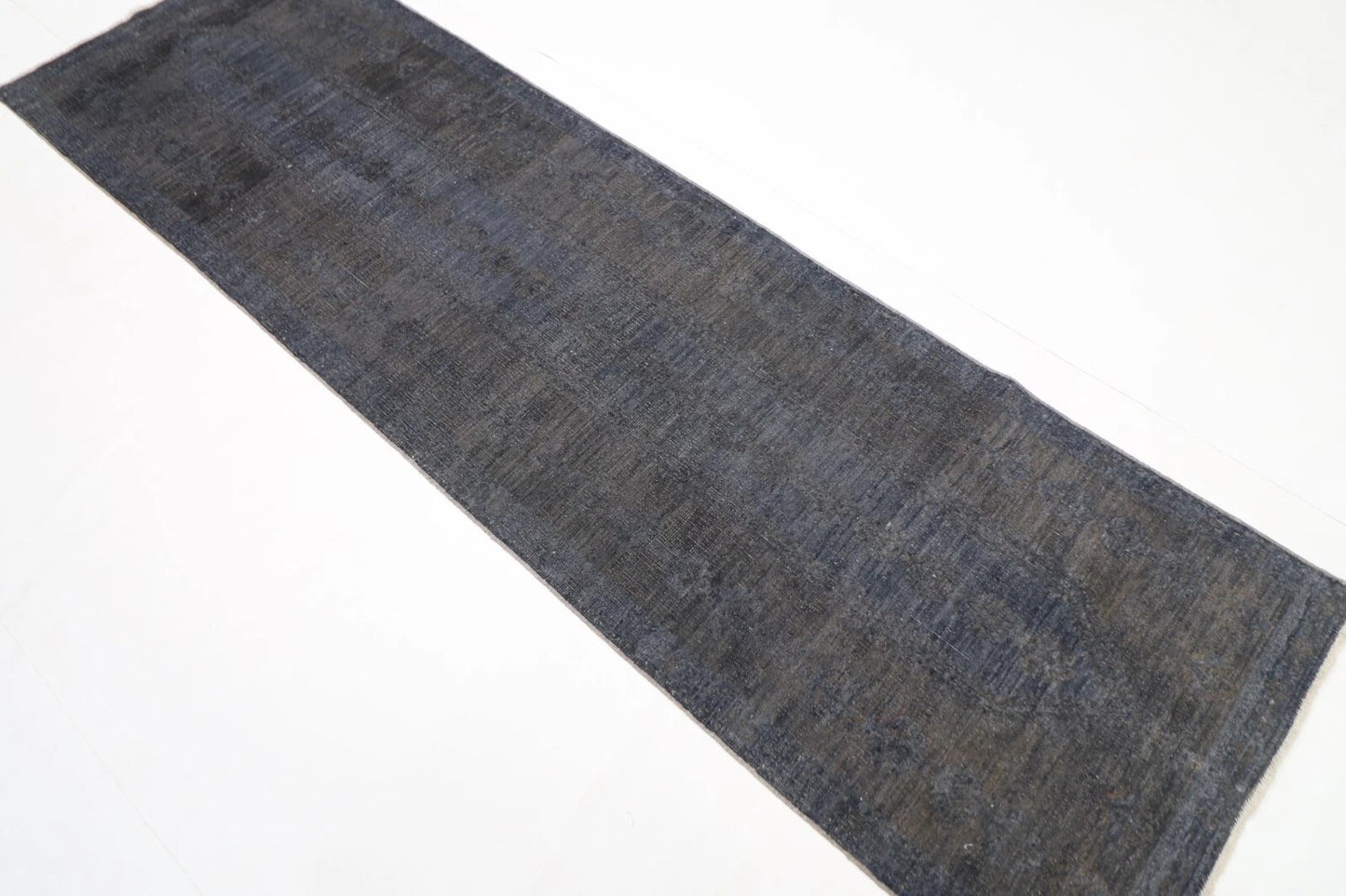 80 x 274 cm | Grey Afghan Tribal Hand Knotted Wool Runner