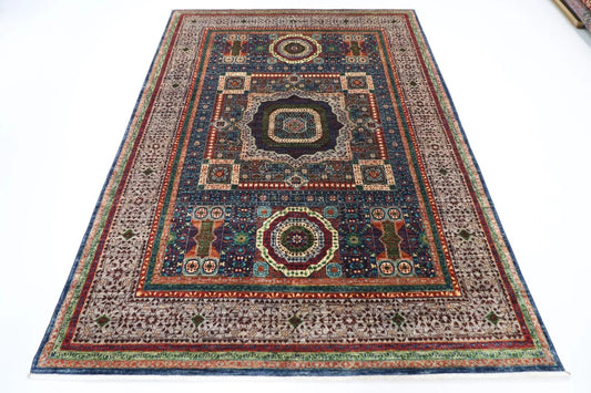 175 x 242 cm | Mamluk Afghan Tribal Hand Knotted Veg Dye Wool Carpet