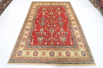 202 x 283 cm | Kazak Afghan Tribal Hand Knotted Carpet