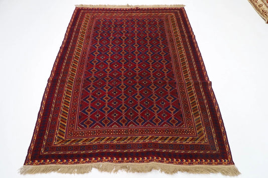 172 x 215 cm | Vintage Kilim Afghan Tribal Hand Knotted Veg Dye Wool Carpet