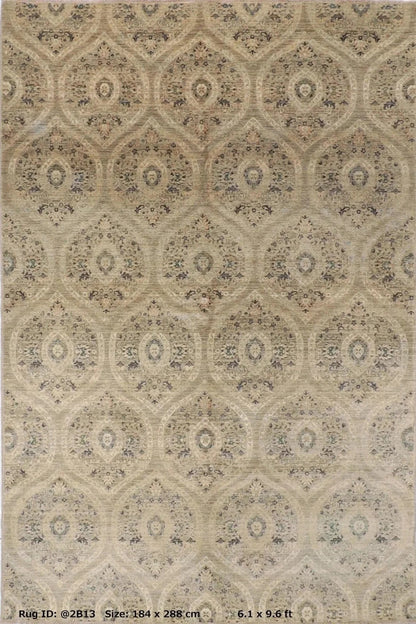 184 x 288 cm | Mamluk Gray Afghan Tribal Hand Knotted Veg Dye Wool Carpet