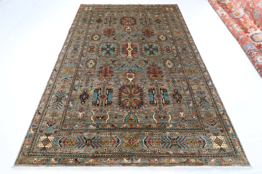 207 x 293 cm | Waziri Afghan Tribal Hand Knotted Carpet