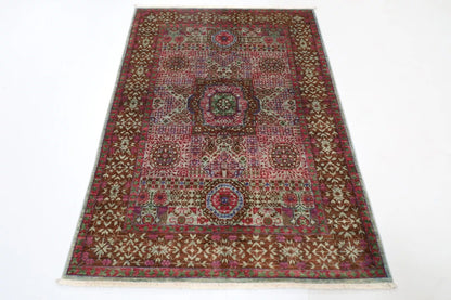 129 x 183 cm | Mamluk Afghan Tribal Hand Knotted Veg Dye Wool carpet
