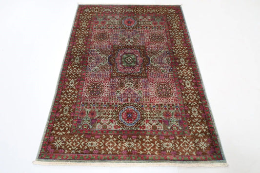 129 x 183 cm | Mamluk Afghan Tribal Hand Knotted Veg Dye Wool carpet