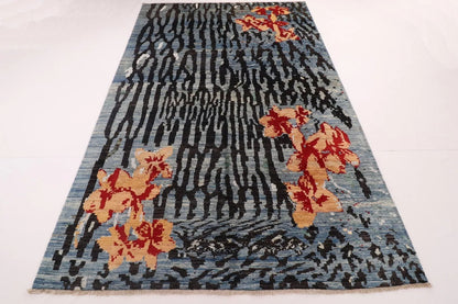 197 x 296 cm | Abstract Afghan Tribal Hand Knotted Carpet
