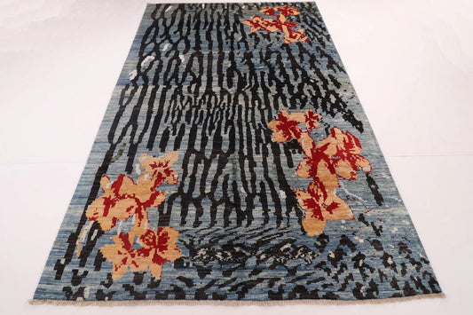 197 x 296 cm | Abstract Afghan Tribal Hand Knotted Carpet