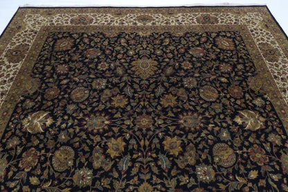 308 x 317 cm | Floral Afghan Tribal Hand Knotted Wool Square Carpet
