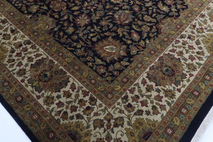 308 x 317 cm | Floral Afghan Tribal Hand Knotted Wool Square Carpet